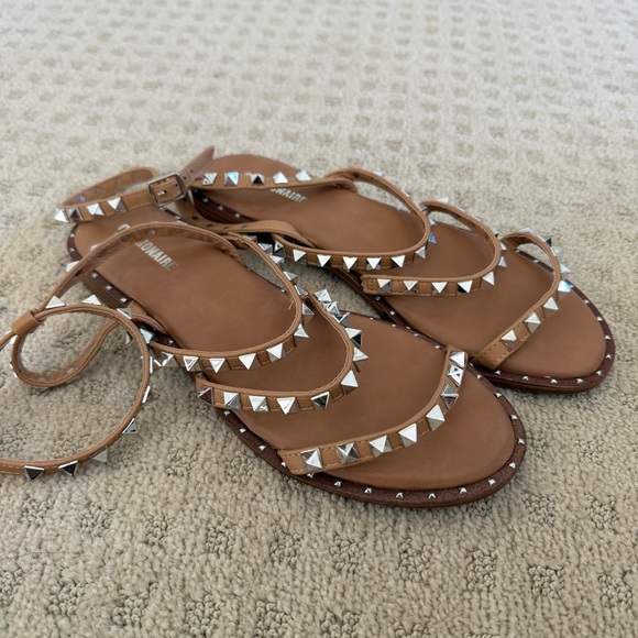 Cynthia Vincent Shoes - Cynthia Vincent Brown Studded Sandals